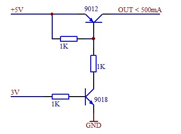 请教一个3v控制5v开关通断的电路图插图